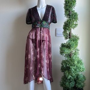 FREE PEOPLE SHEER DRESS COVER UP SIZE XS